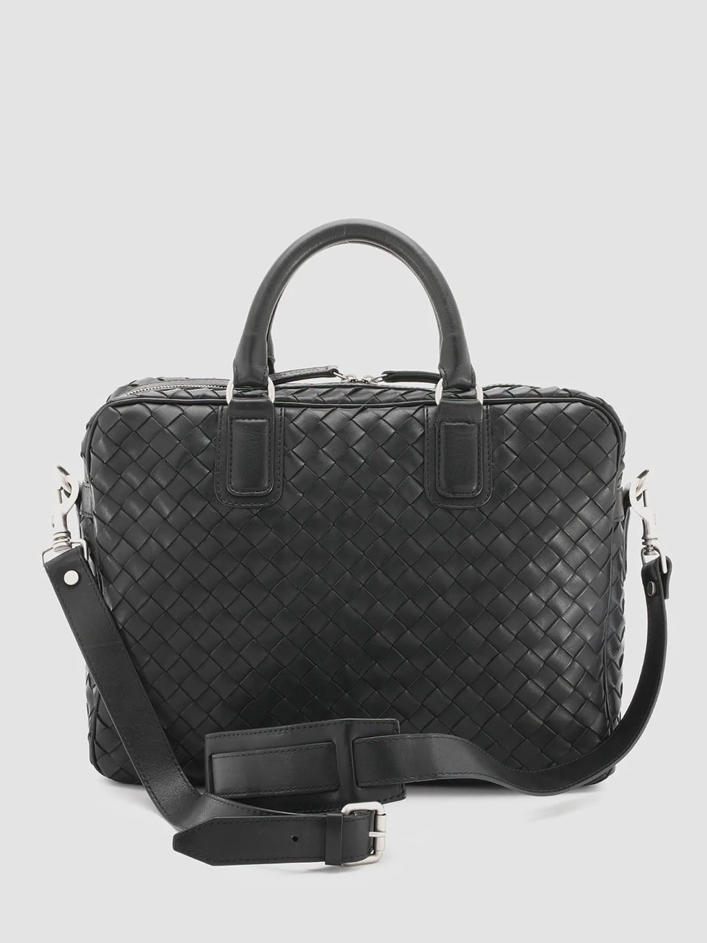 ARMOR 011 Nero - Black Woven Leather Bag Officine Creative - 4