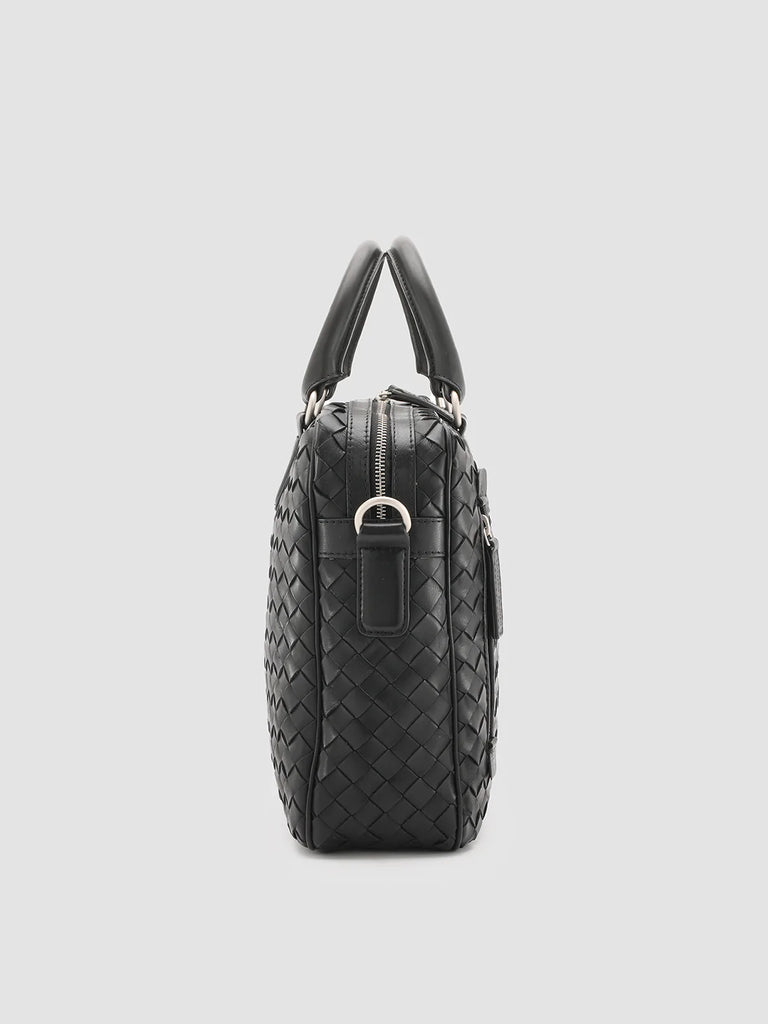 ARMOR 011 Nero - Black Woven Leather Bag Officine Creative - 5