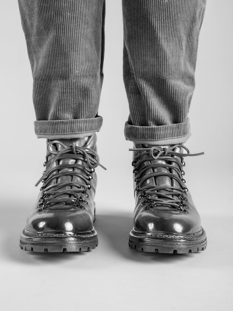 ARTIK 001 Grigio - Grey Leather Hiking Ankle Boots Men Officine Creative - 6