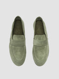 BLAIR 001 Smoked Green - Green Suede Loafers Women Officine Creative - 2