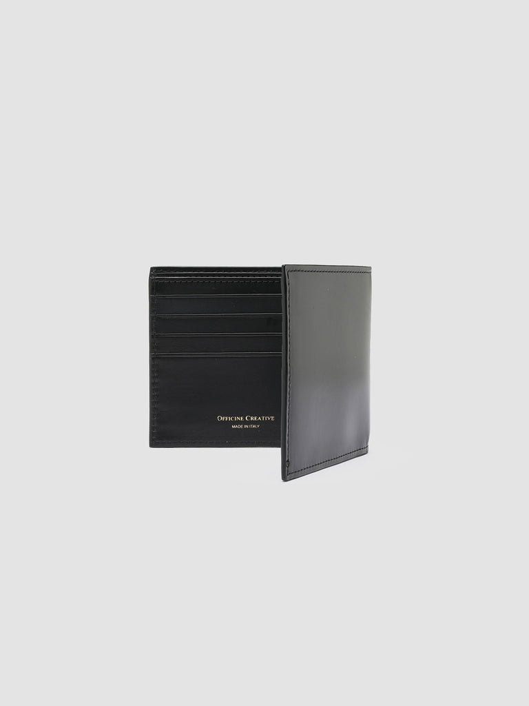 BOUDIN 23 Nero - Black Leather bifold wallet Officine Creative - 4