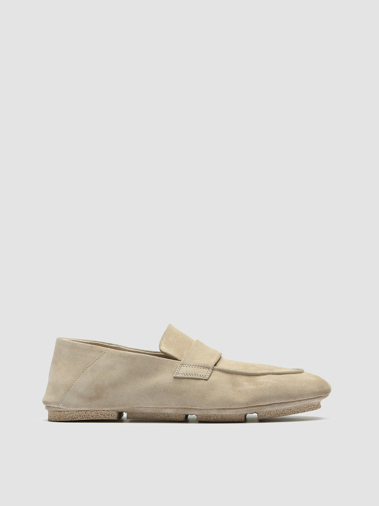 C-SIDE 101 Nude Spring - Ivory Suede Loafers