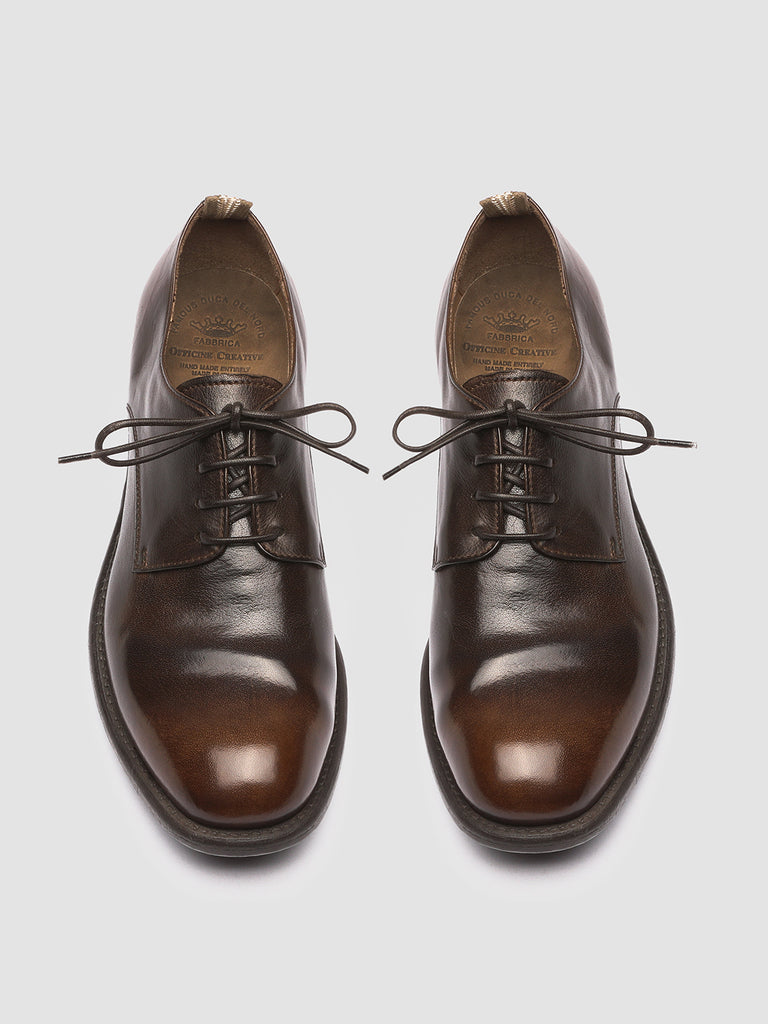 CALIXTE 001 Caffe T.Moro - Brown Leather Derby Shoes