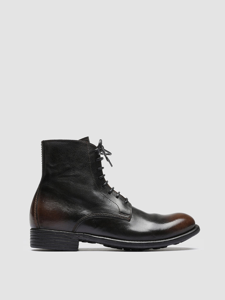 CALIXTE 002 Caffe Supernero - Brown Zipped Leather Boots