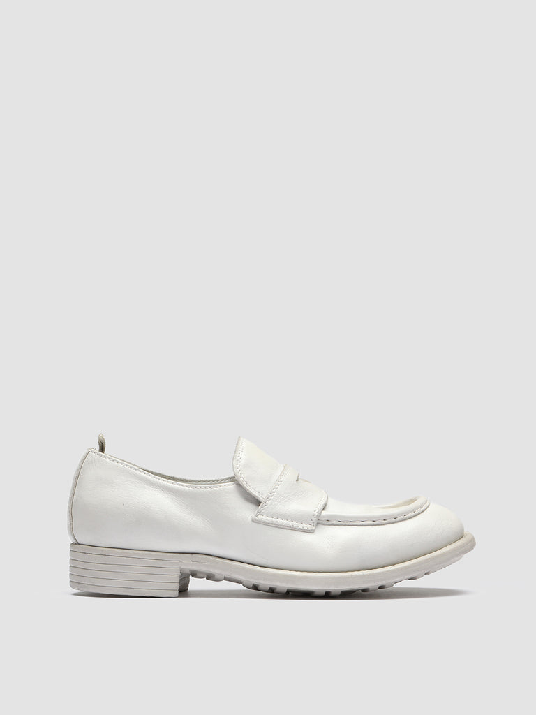 CALIXTE 020 Vapore - White Leather Loafers