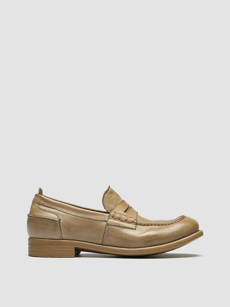 CALIXTE 042 Taupe - Taupe Leather Penny Loafers