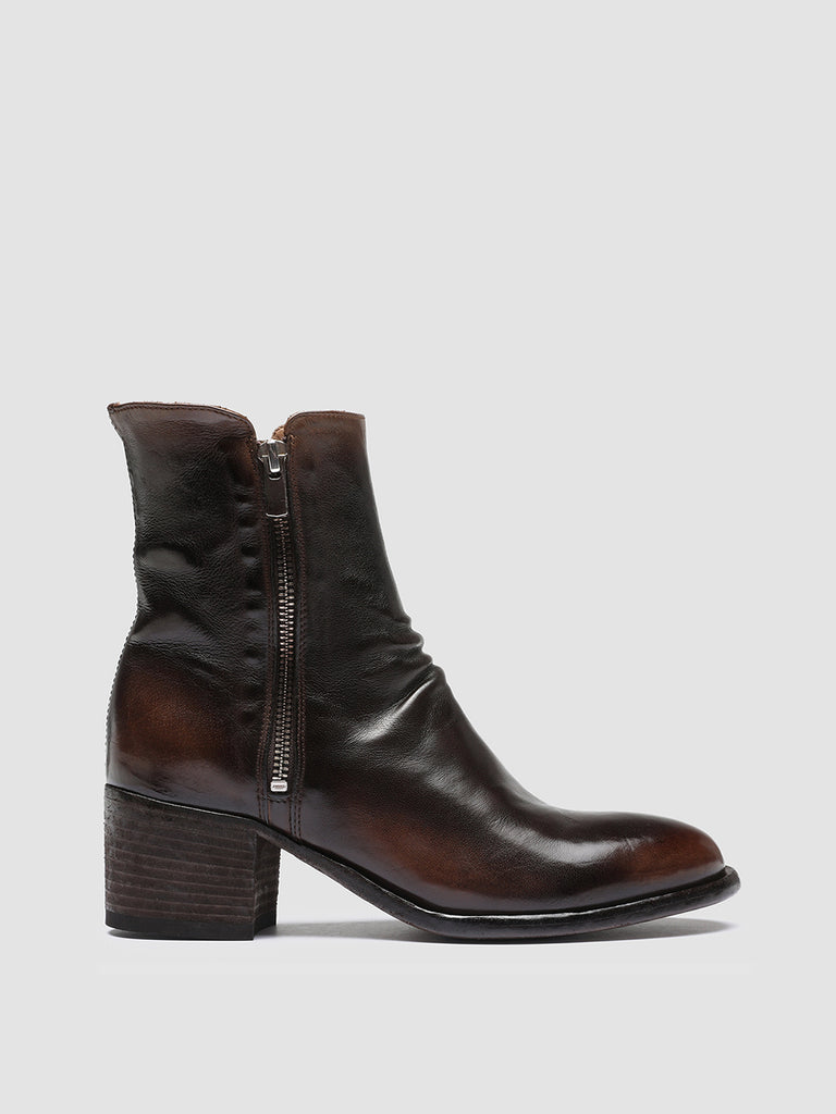 DENNER 103 Caffe/T.Moro - Brown Leather Ankle Boots