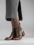 DENNER 103 Caffe/T.Moro - Brown Leather Ankle Boots Women Officine Creative - 6