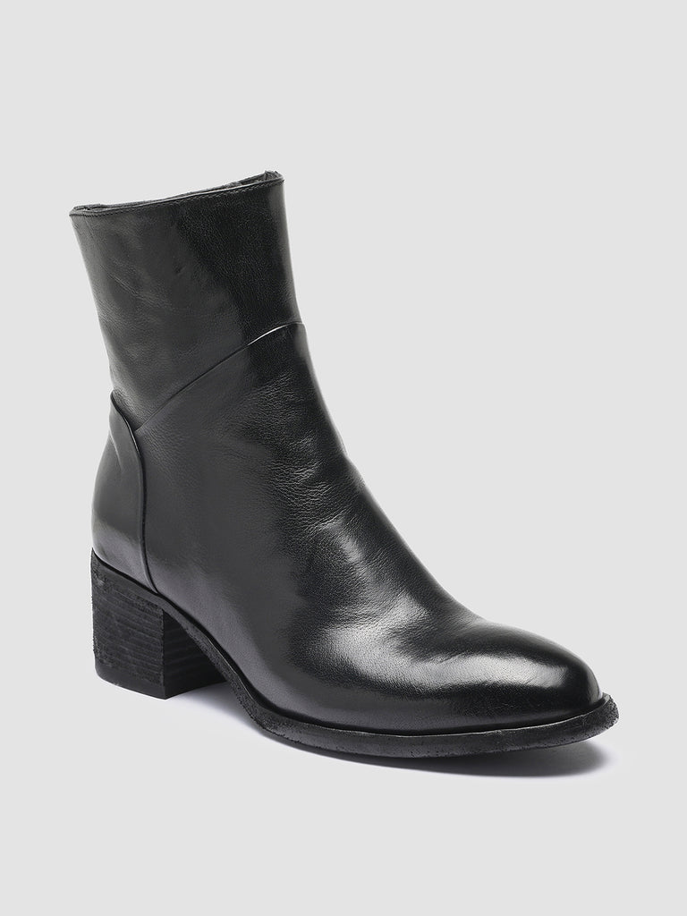DENNER 107 Nero - Black Leather Ankle Boots Women Officine Creative - 3