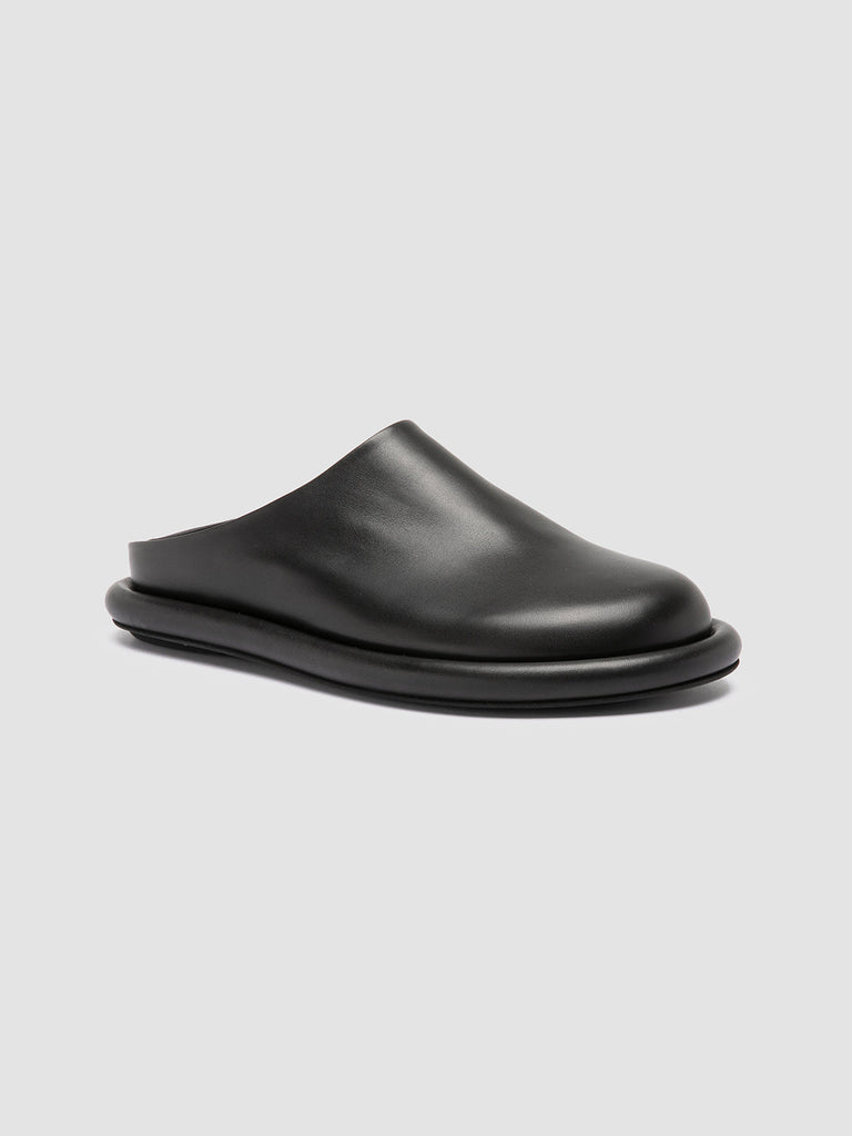 ESTENS 107 Nero - Black Leather Mule Sandals Women Officine Creative - 3