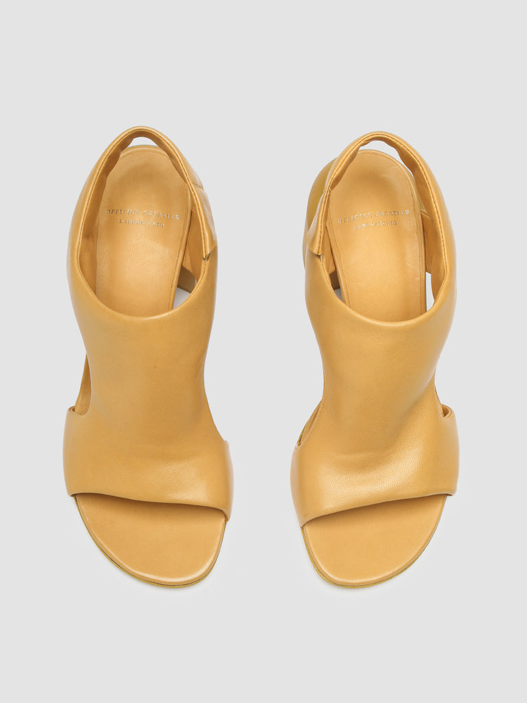 ETHEL 013 Curcuma - Yellow Leather Sandals