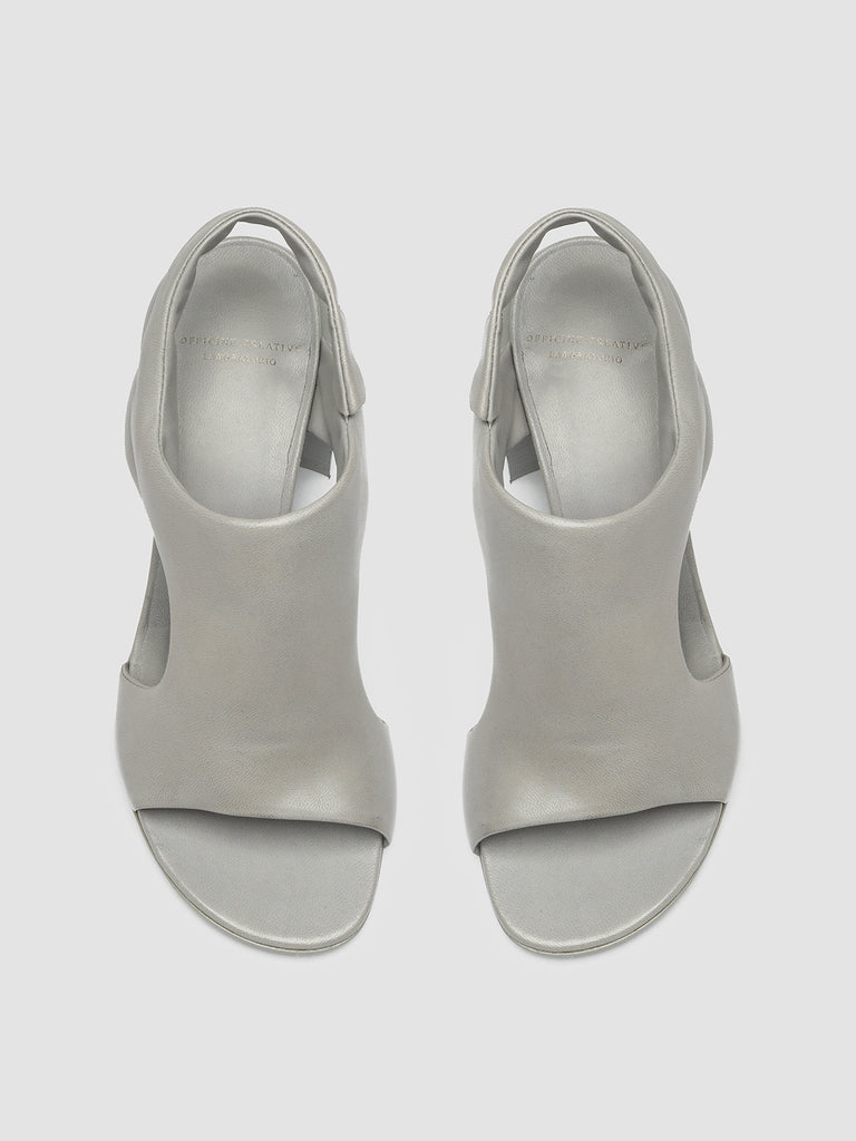 ETHEL 013 Gull - Grey Leather Sandals