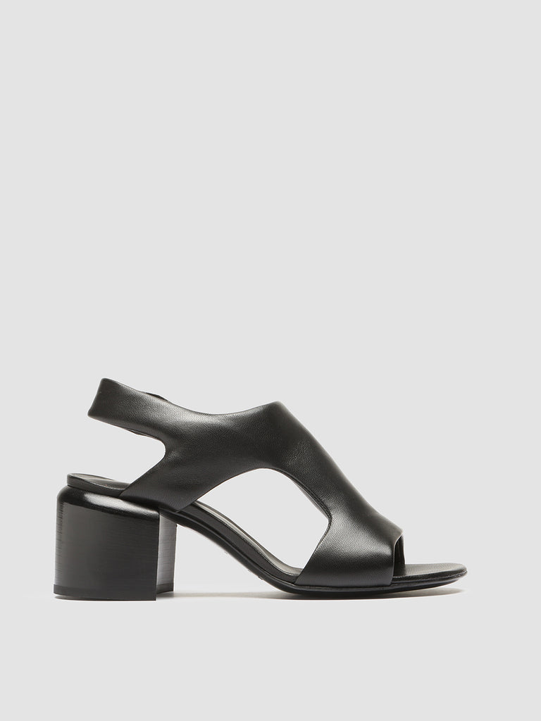 ETHEL 013 Nero - Black Leather Sandals