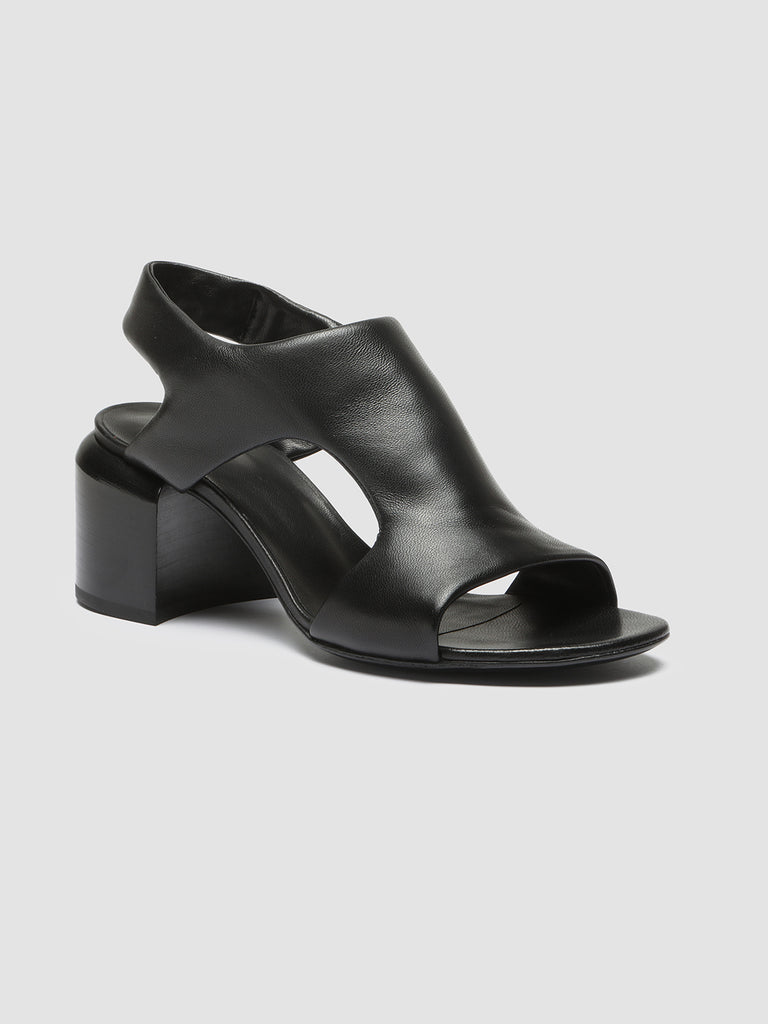 ETHEL 013 Nero - Black Leather Sandals Women Officine Creative - 3