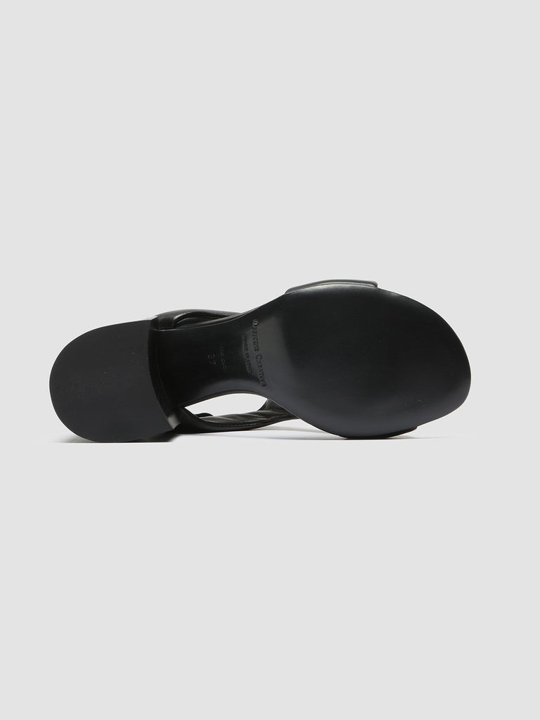 ETHEL 013 Nero - Black Leather Sandals Women Officine Creative - 5