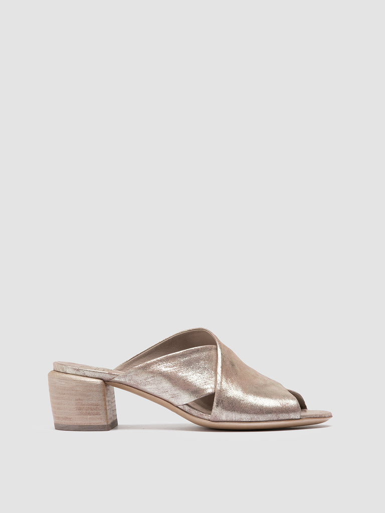 HADRY 007 Platino - Taupe Leather Slide Sandals