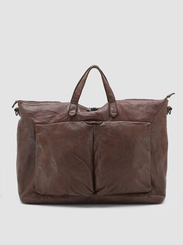 HELMET 26 Cigar - Brown Leather Tote Bag