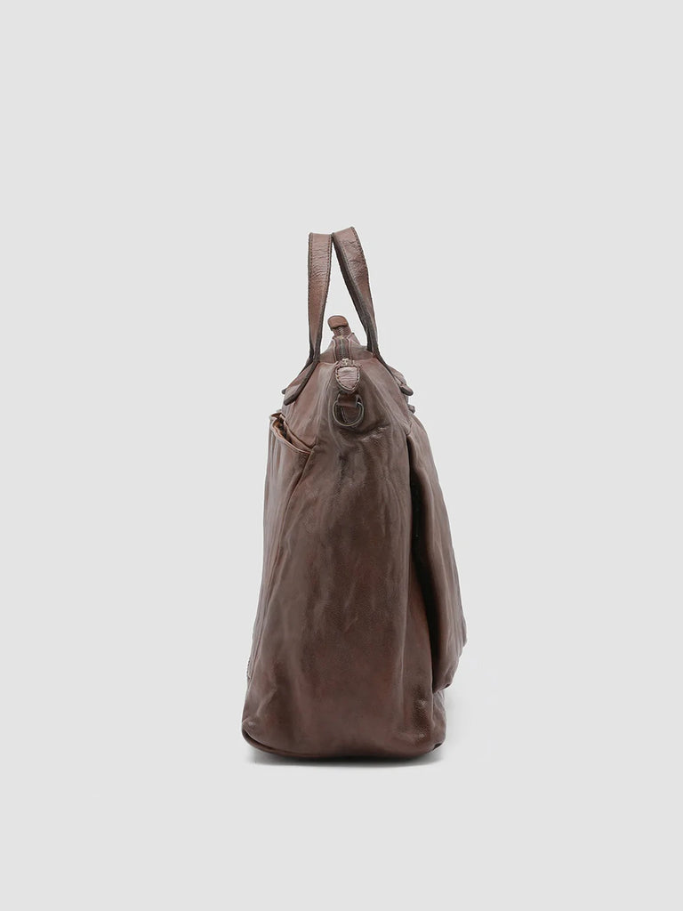 HELMET 26 Cigar - Brown Leather Tote Bag Officine Creative - 3