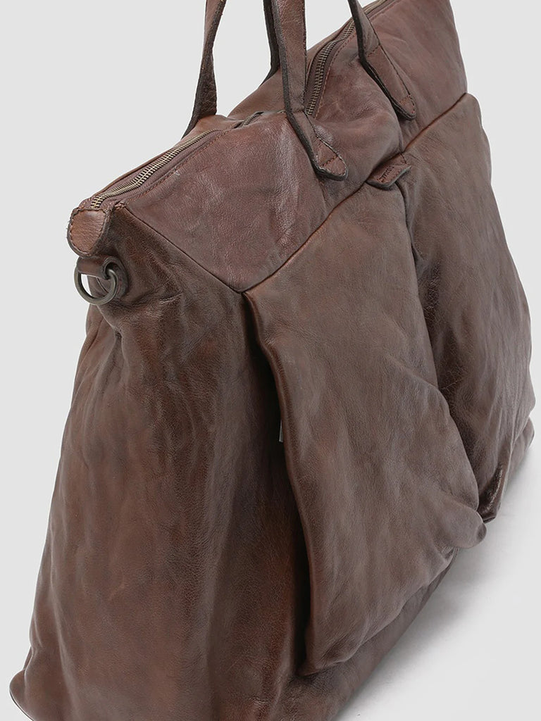 HELMET 26 Cigar - Brown Leather Tote Bag