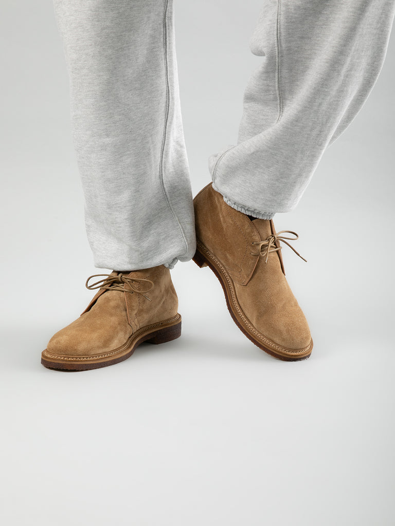 HOPKINS CREPE 114 Alce - Taupe Suede Chukka Boots Men Officine Creative - 6