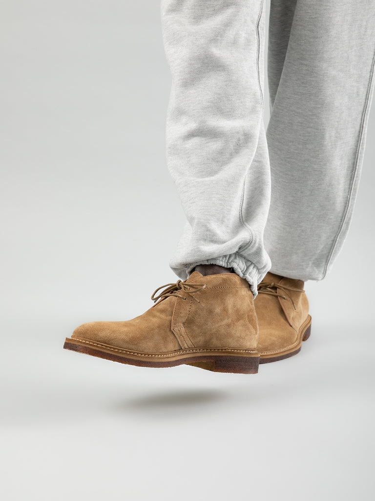 HOPKINS CREPE 114 Alce - Taupe Suede Chukka Boots Men Officine Creative - 7