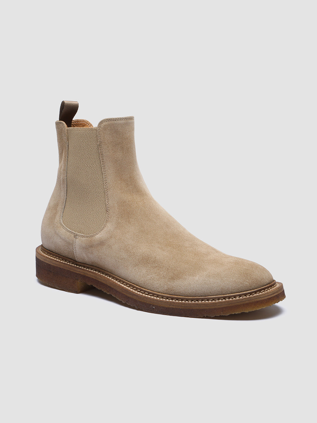 HOPKINS CREPE 117 Alce - Taupe Suede Chelsea Boots Men Officine Creative - 3