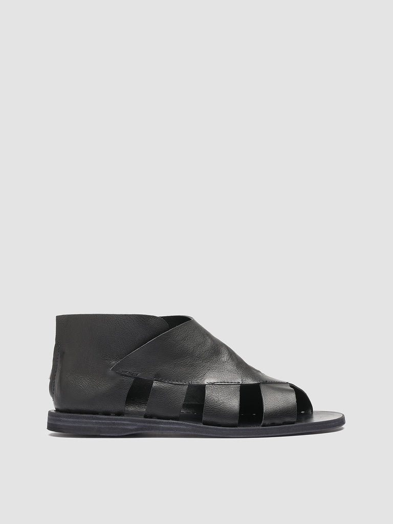 ITACA 032 Nero - Black Leather Sandals