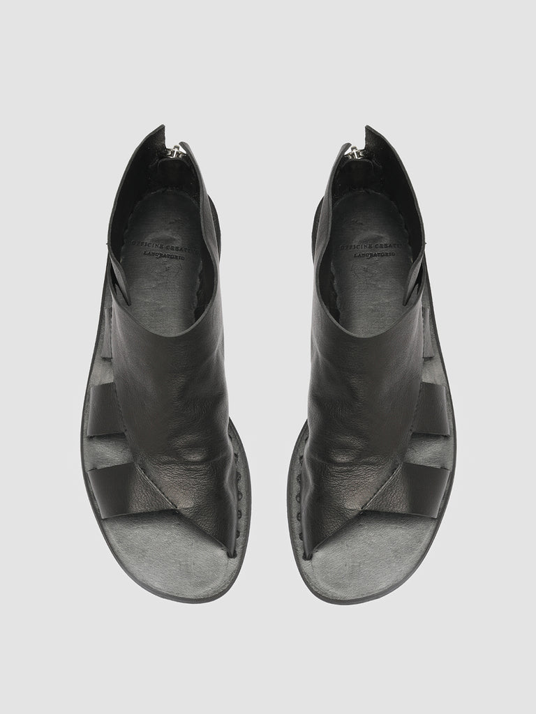 ITACA 032 Nero - Black Leather Sandals