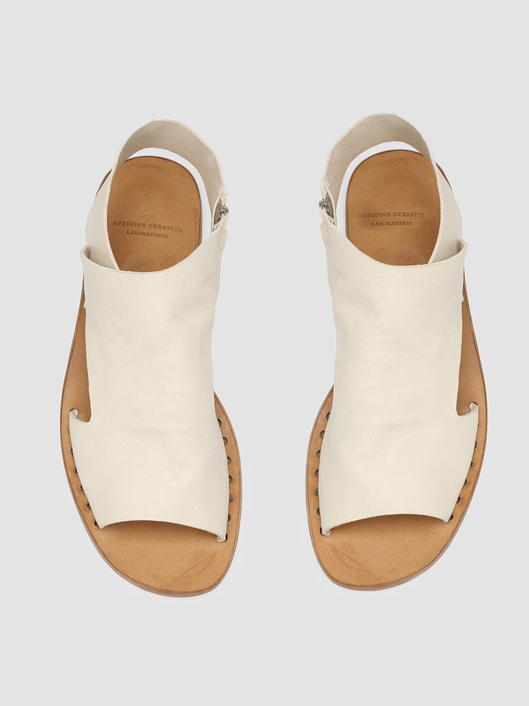 ITACA 033 Nebbia - White Leather Sandals