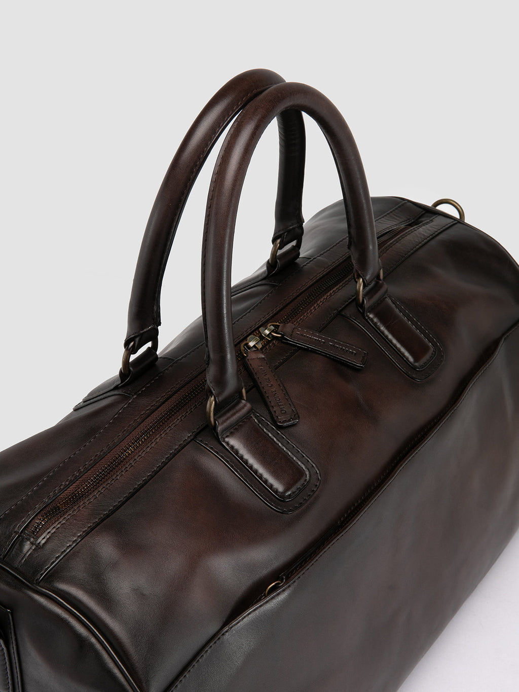 JEROME 001 - Brown Leather Travel Bag Men Officine Creative -2