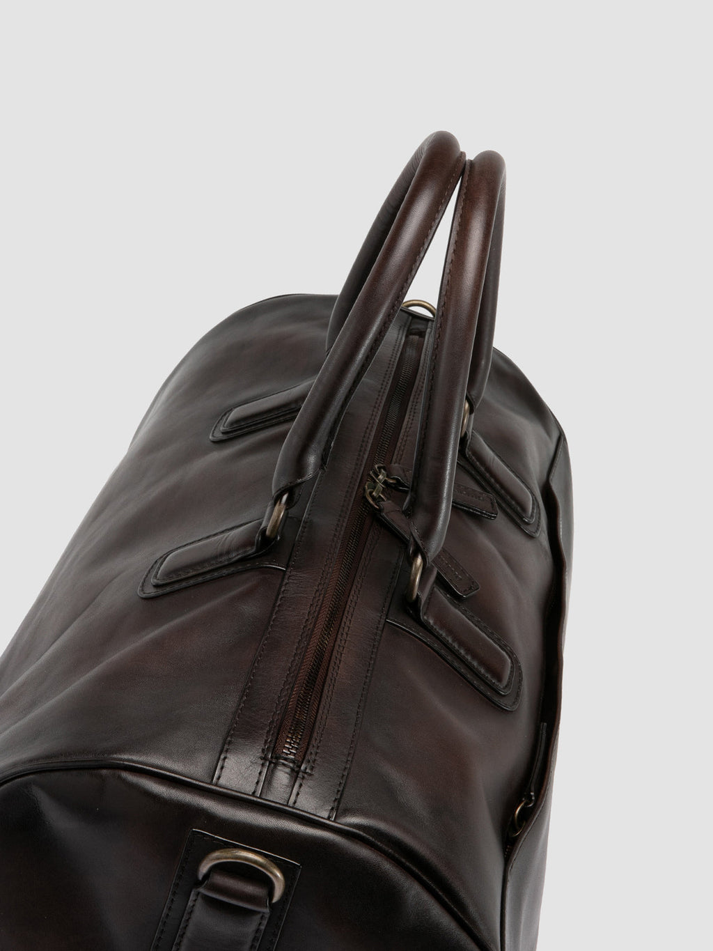 JEROME 001 - Brown Leather Travel Bag Men Officine Creative -6