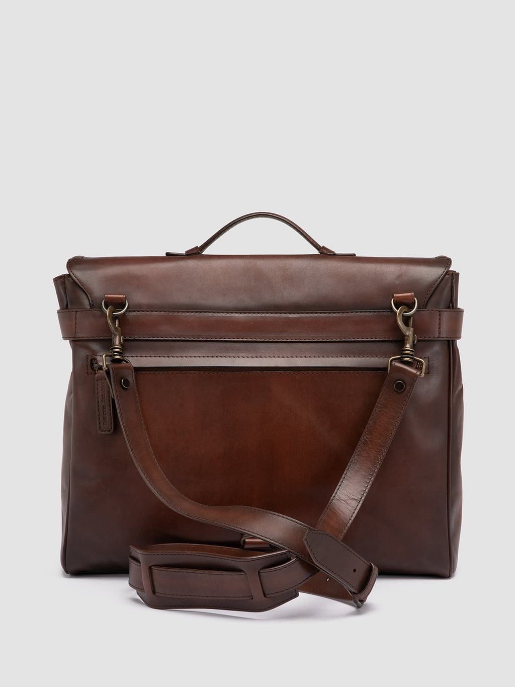 JEROME 003 - Brown Leather Briefcase Men Officine Creative -4