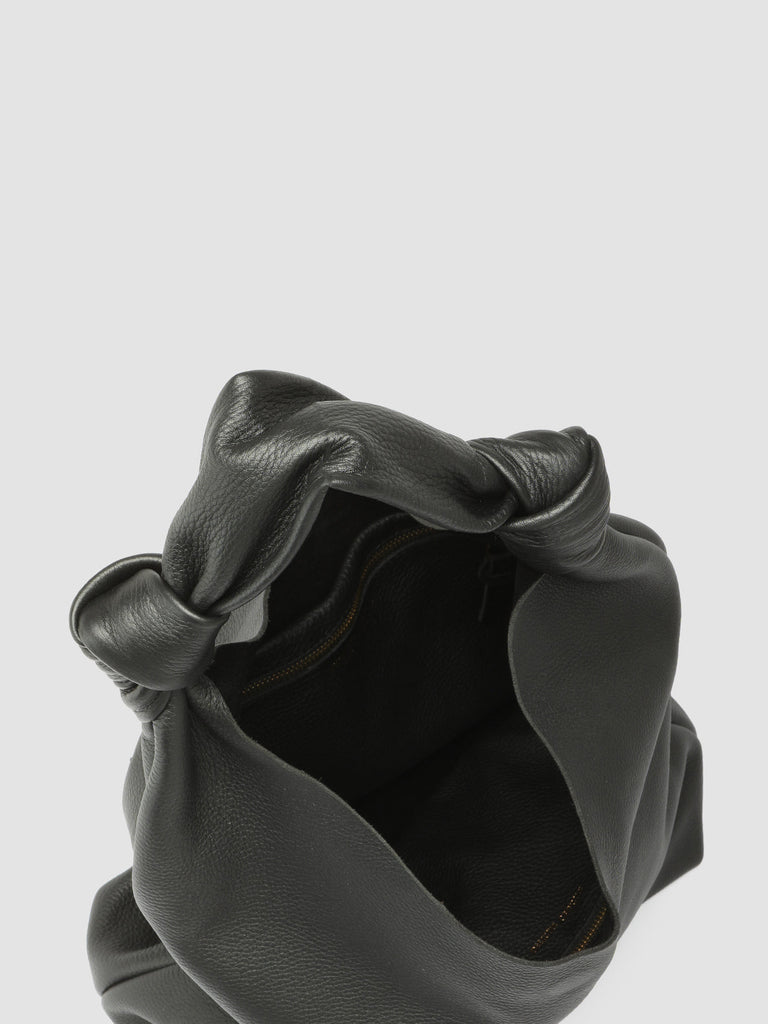 BOLINA 15 Nero - Black Leather Hobo Bag