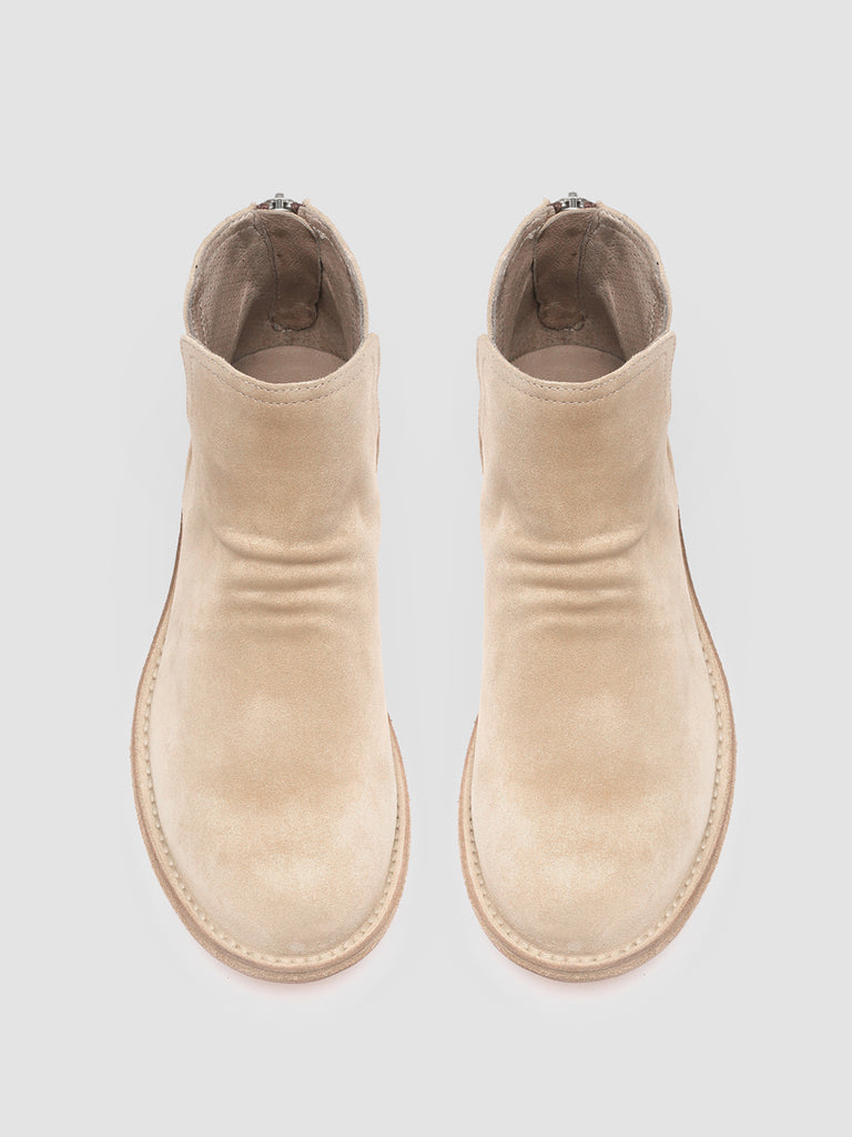 LEGRAND 160 Nude Spring - Ivory Suede ankle Boots