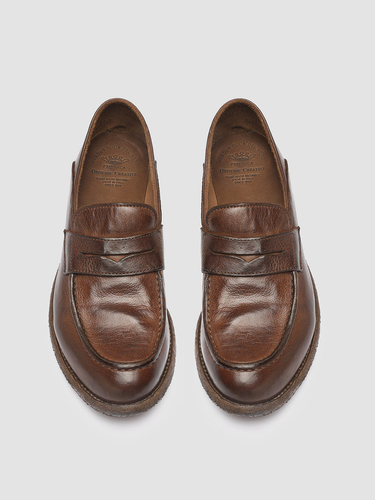 LEXIKON 140 Cigar - Brown Leather Penny Loafers