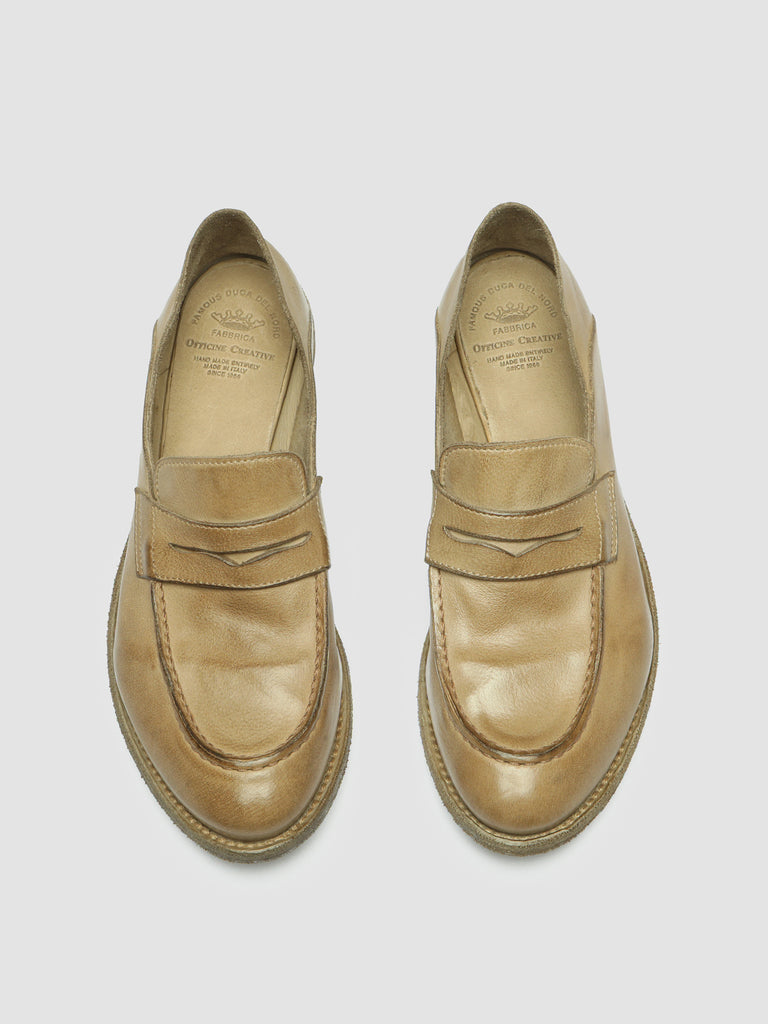 LEXIKON 516 Taupe - Taupe Leather Loafers