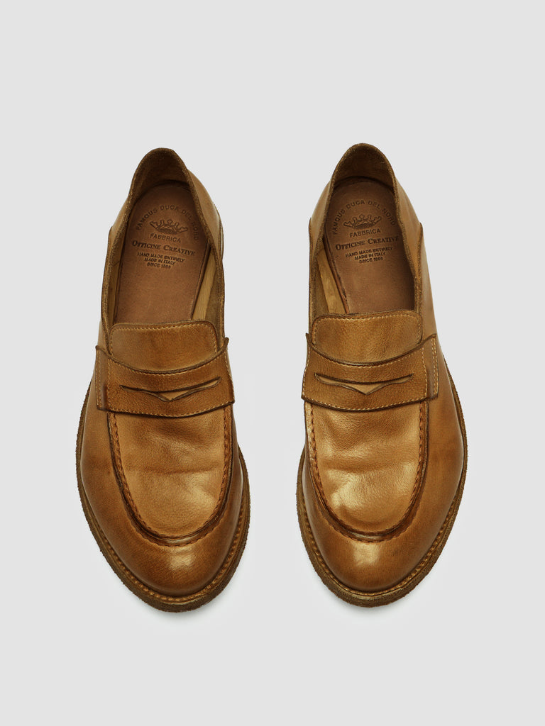 LEXIKON 516 - Brown Woven Leather Loafers