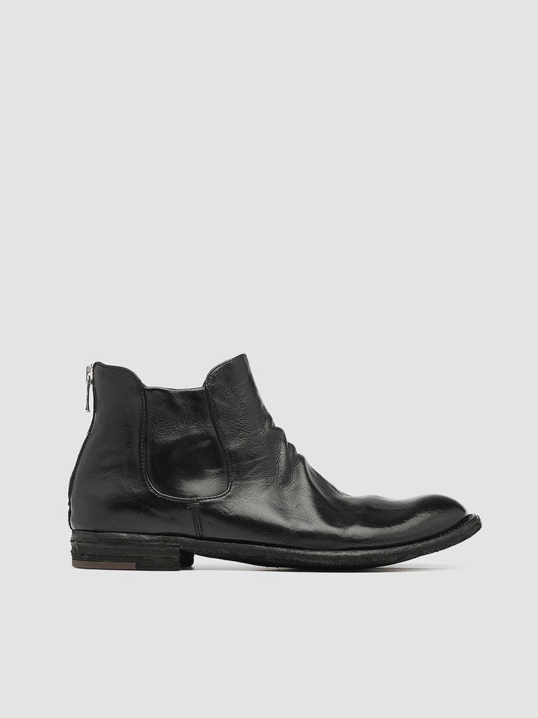 LEXIKON 528 Nero - Black Leather Booties