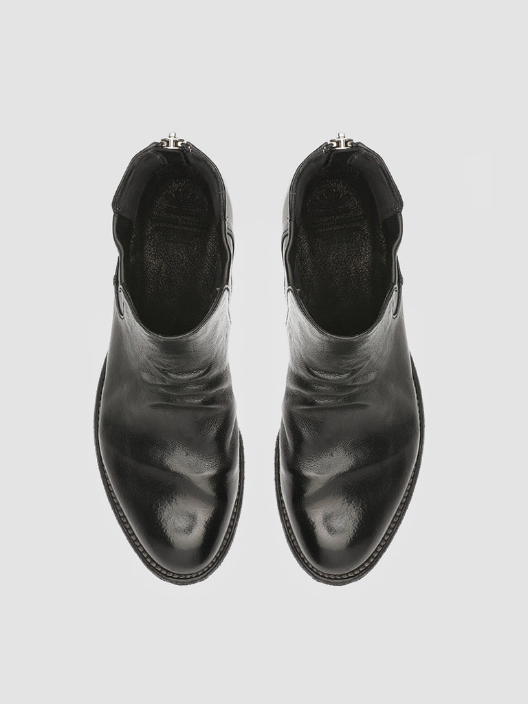 LEXIKON 528 Nero - Black Leather Booties