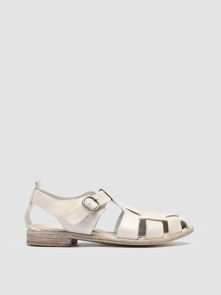 LEXIKON 536 Nebbia - White Leather sandals Women Officine Creative - 1