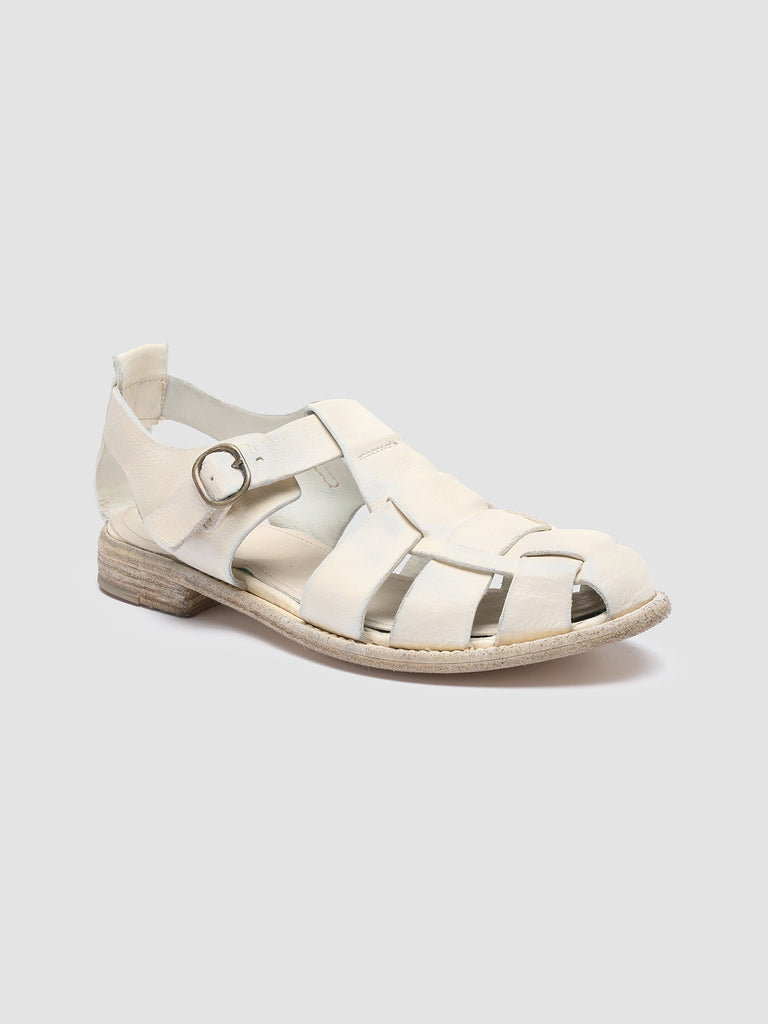 LEXIKON 536 Nebbia - White Leather sandals Women Officine Creative - 3