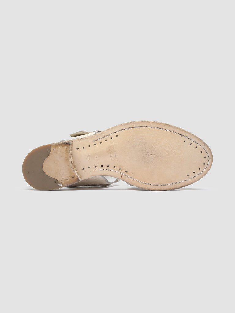 LEXIKON 536 Nebbia - White Leather sandals Women Officine Creative - 5