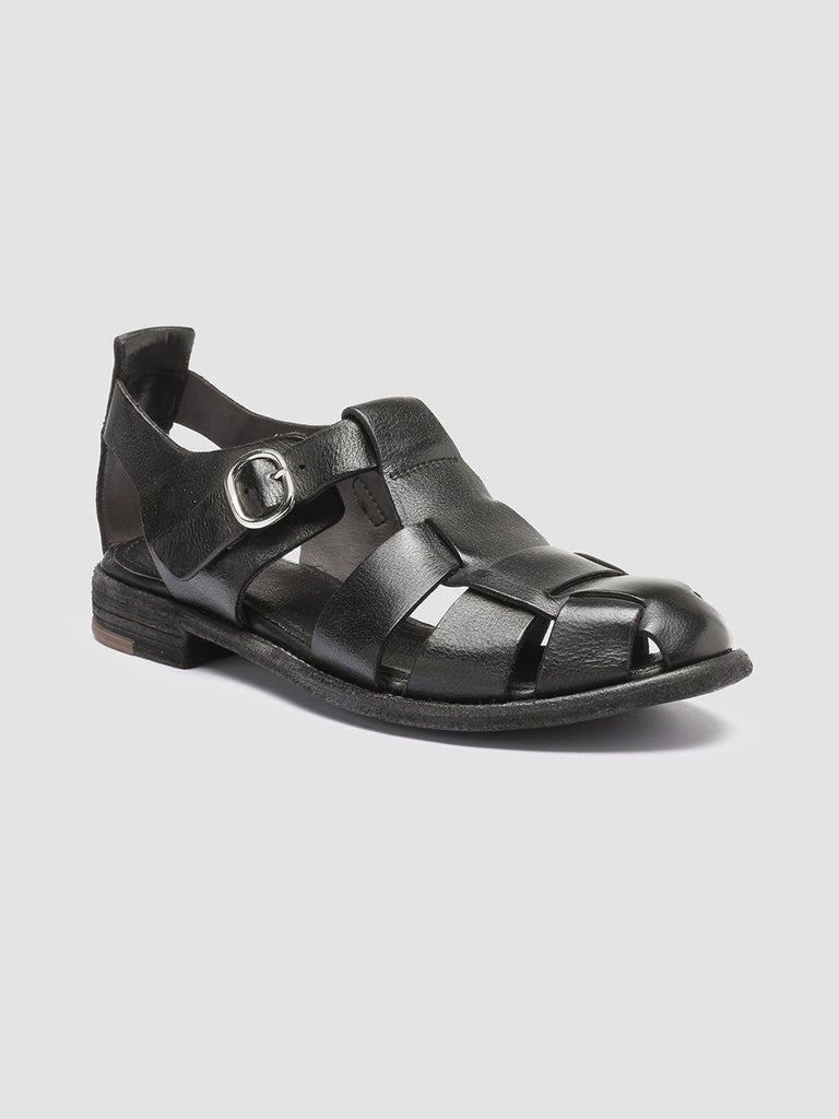 LEXIKON 536 Nero - Black Leather sandals Women Officine Creative - 3
