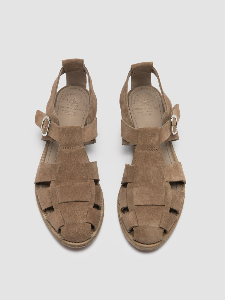 LEXIKON 536 - Taupe Suede Sandals