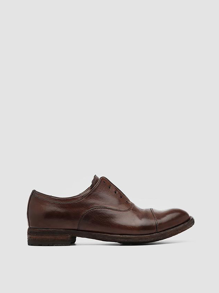 LEXIKON 017 Cigar - Brown Leather Oxford Shoes Women Officine Creative - 1