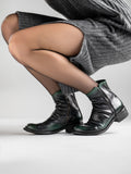 LISON 034 Boutelle/Supernero - Green Leather Ankle Boots Women Officine Creative - 6