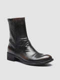 LISON 041 Caffe/Supernero - Brown Leather Ankle Boots Women Officine Creative - 3