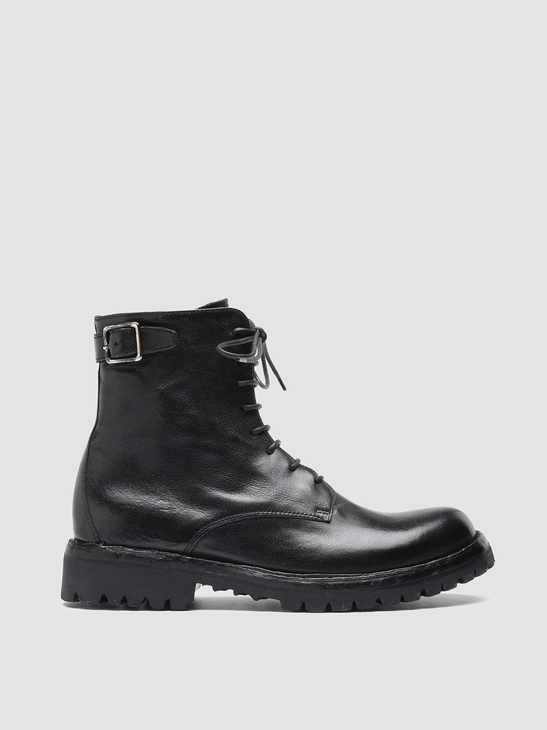 LORAINE 001 Nero - Black Leather Ankle Boots