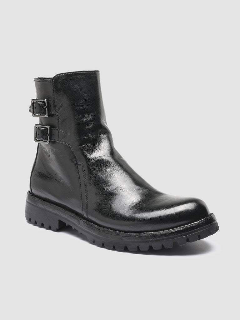 LORAINE 002 Nero - Black Leather Ankle Boots Women Officine Creative - 3
