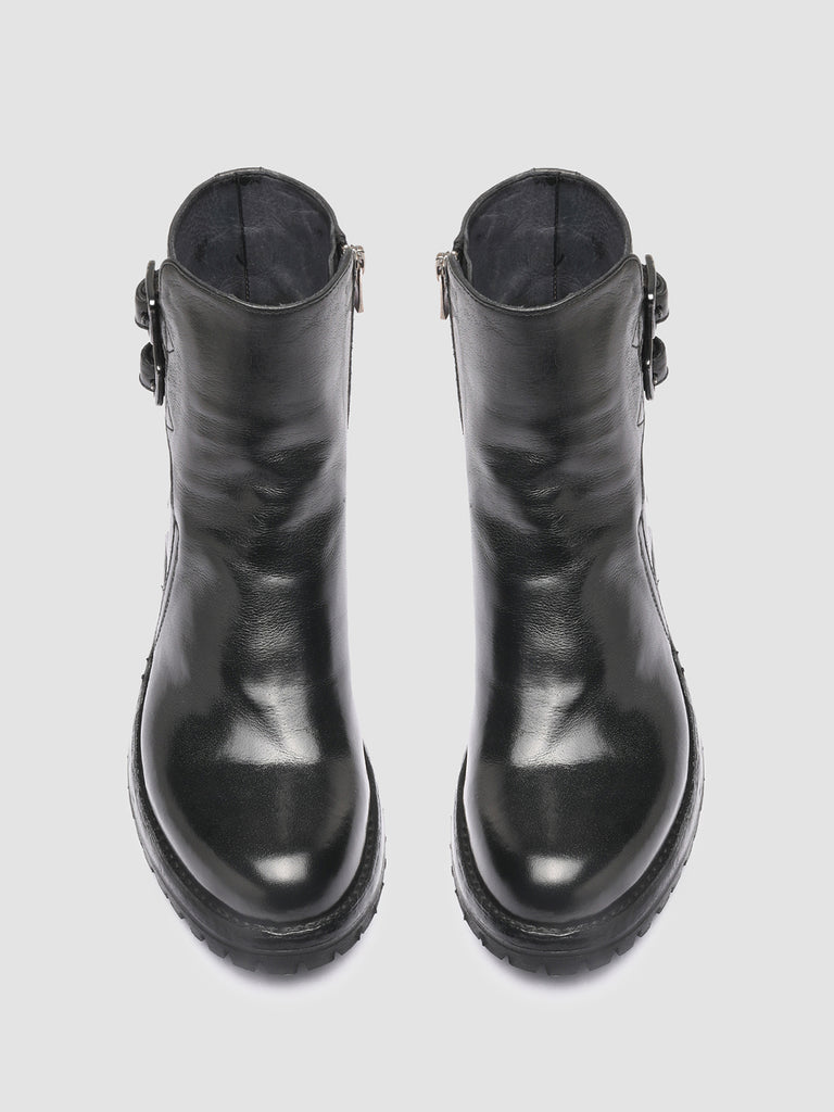 LORAINE 002 Nero - Black Leather Ankle Boots